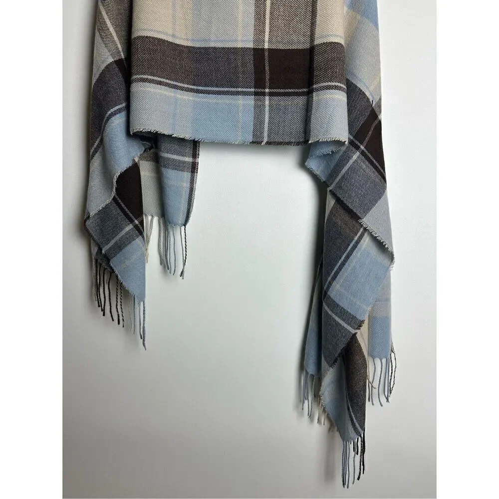 Blue plaid scarf